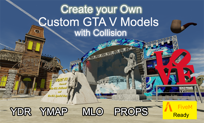 Custom GTA V 3D Models - YDR, YMAP, MLO, Props